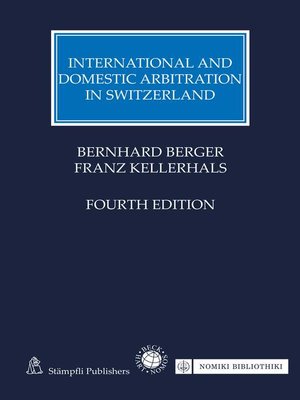 cover image of International and Domestic Arbitration in Switzerland